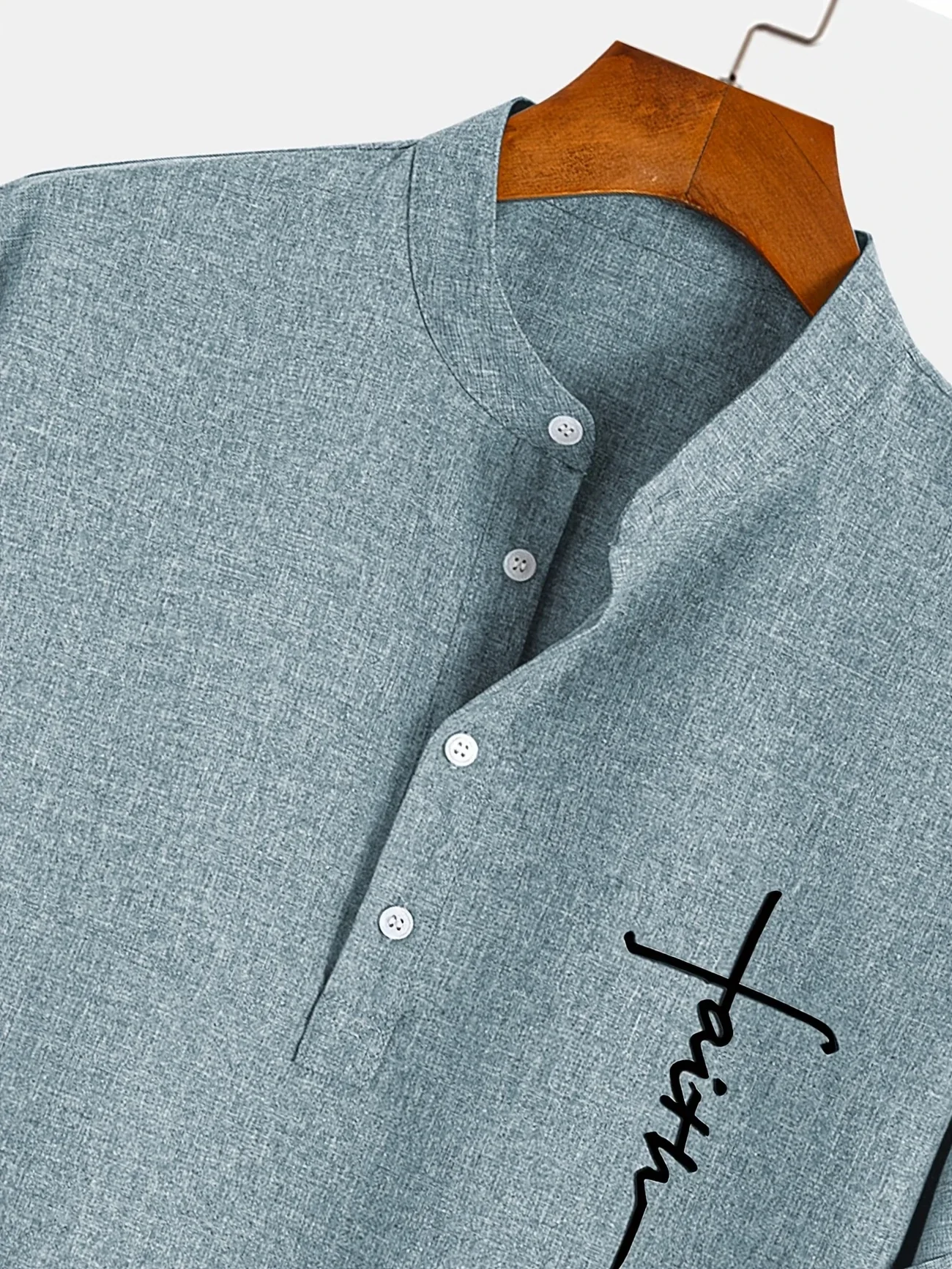 Elliott - Elegante Camicia a Maniche Corte Con Collo Alto - Image 35