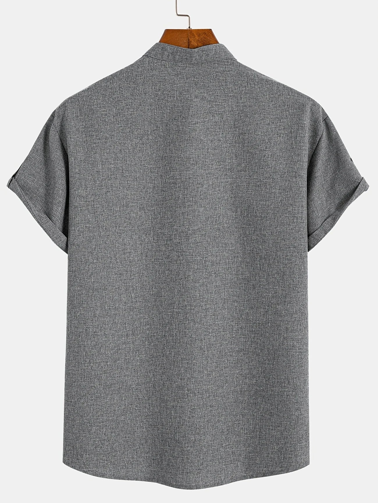 Elliott - Elegante Camicia a Maniche Corte Con Collo Alto - Image 46