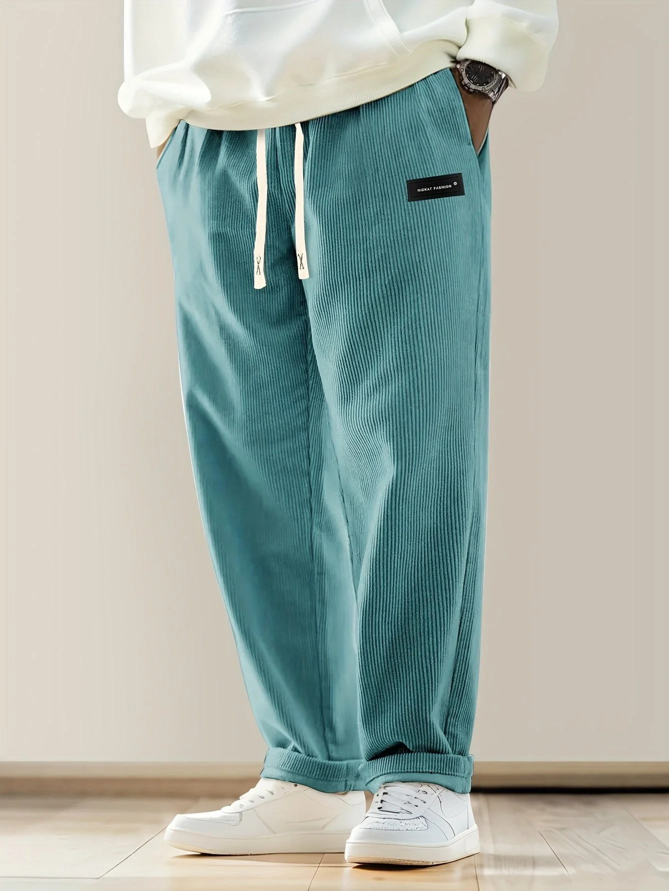 Ellyson - Pantaloni In Velluto a Coste Con Coulisse In Vita - Image 2