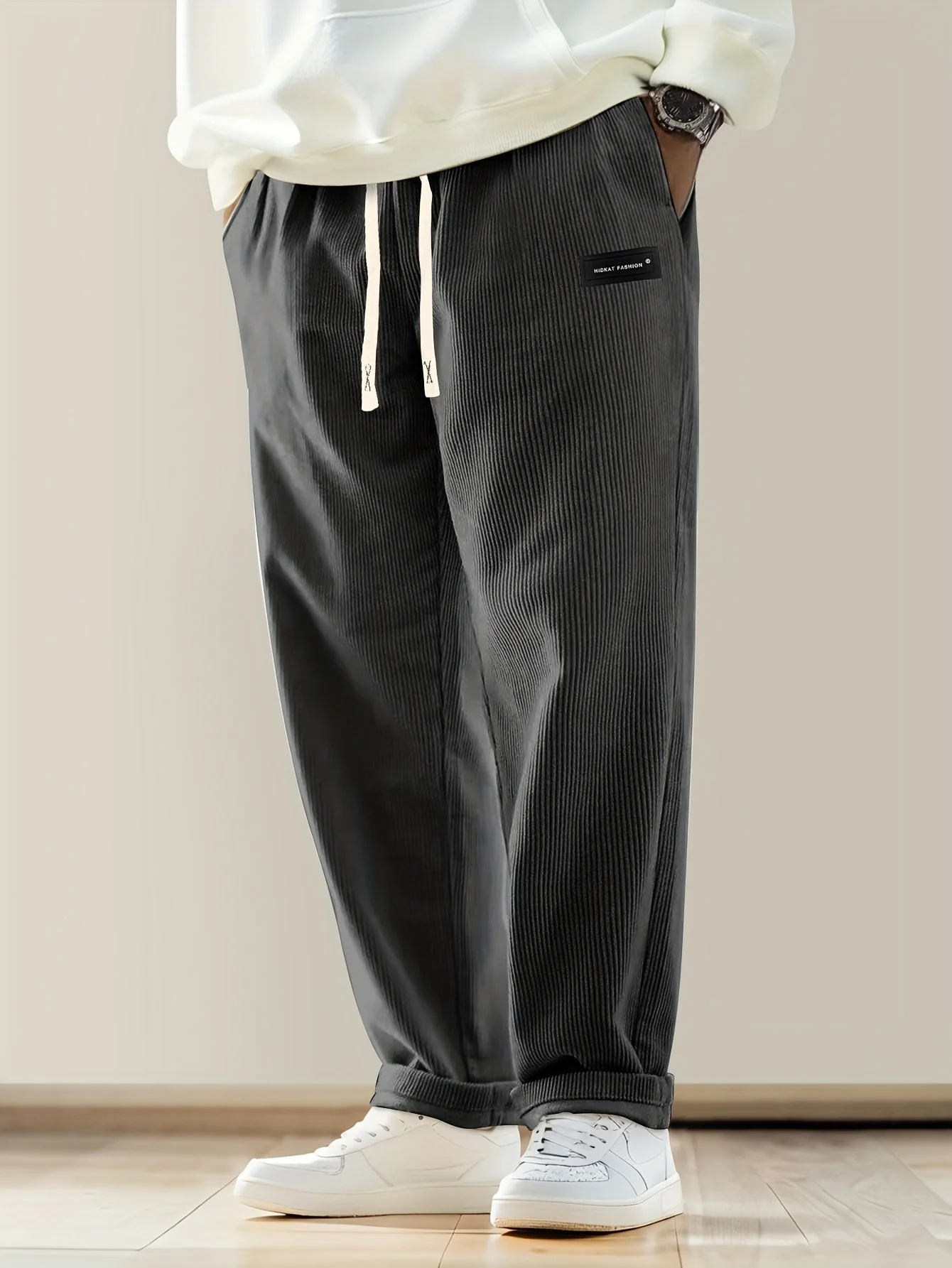 Ellyson - Pantaloni In Velluto a Coste Con Coulisse In Vita - Image 3