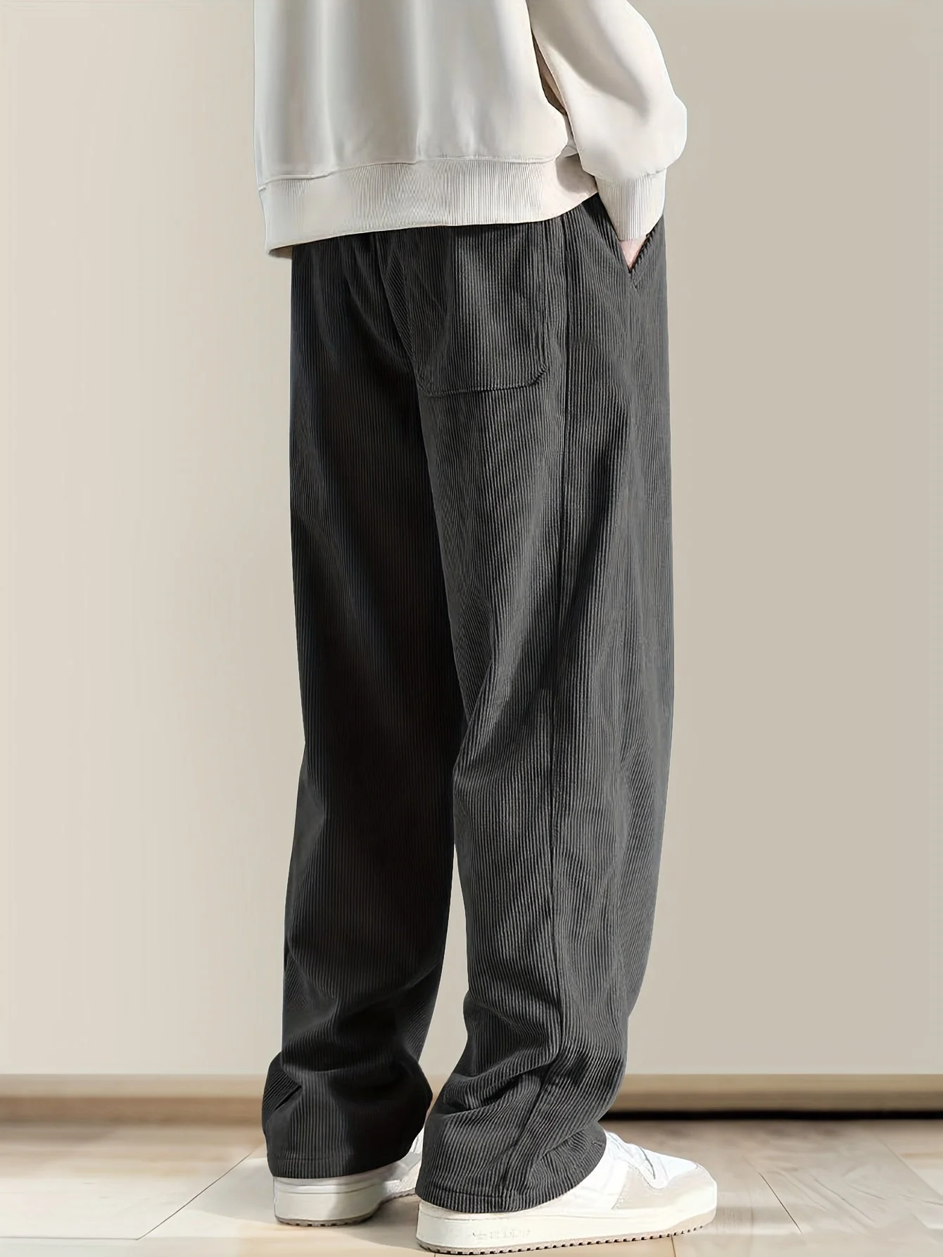 Ellyson - Pantaloni In Velluto a Coste Con Coulisse In Vita - Image 4