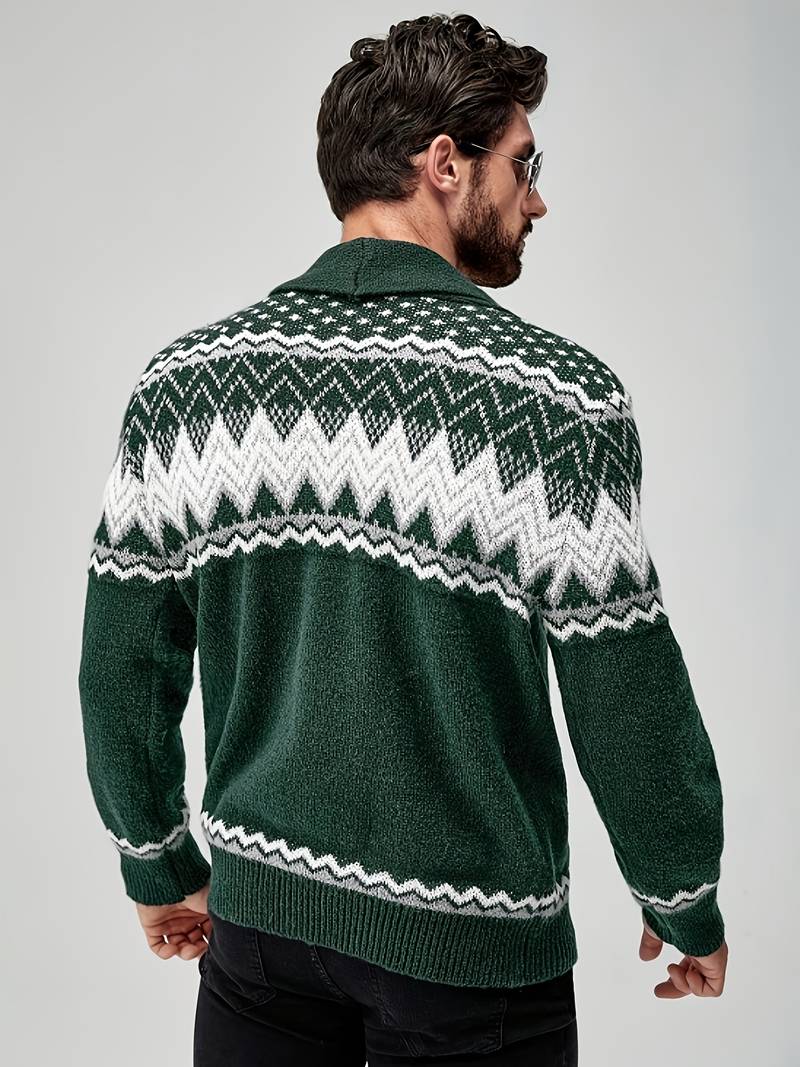 Elroy - Maglione Casual Con Motivo Geometrico - Image 10