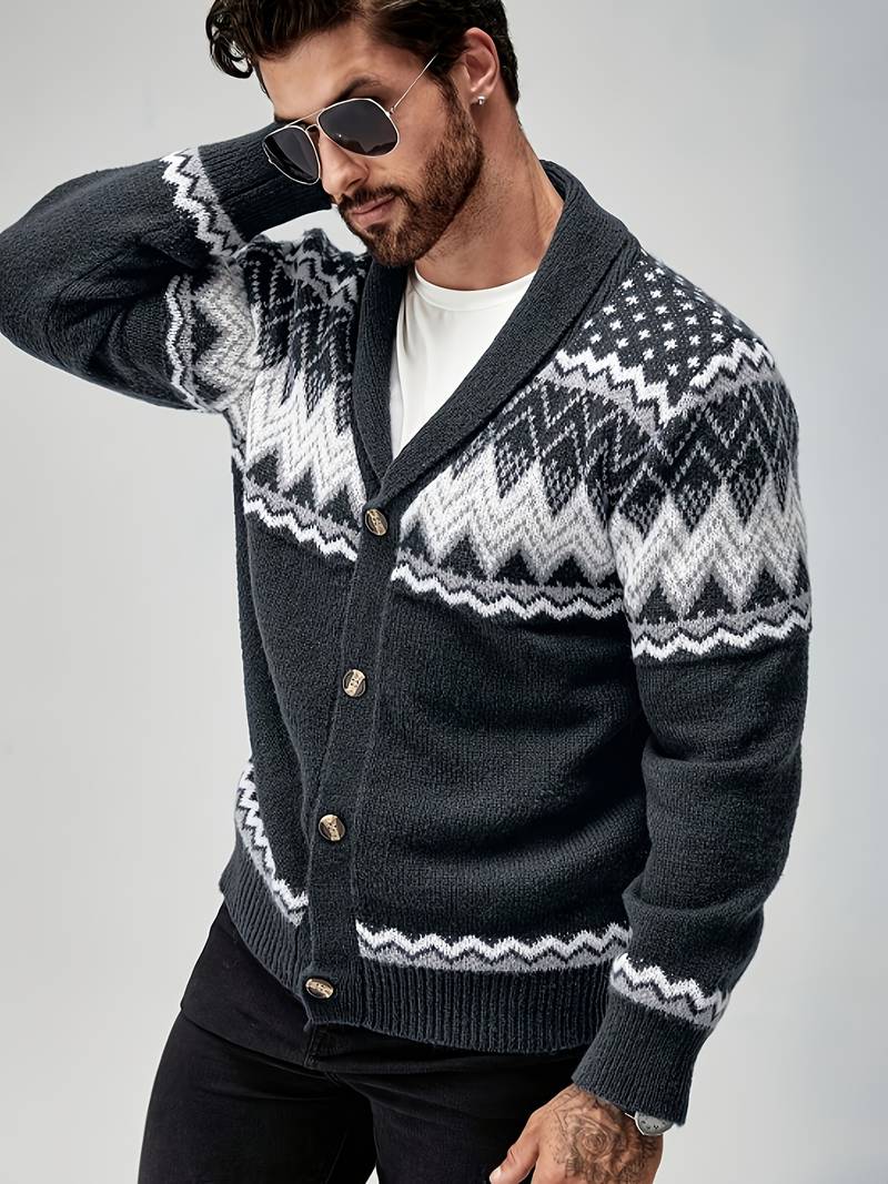 Elroy - Maglione Casual Con Motivo Geometrico - Image 12
