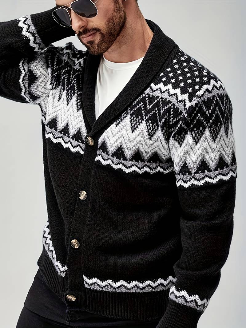 Elroy - Maglione Casual Con Motivo Geometrico - Image 7