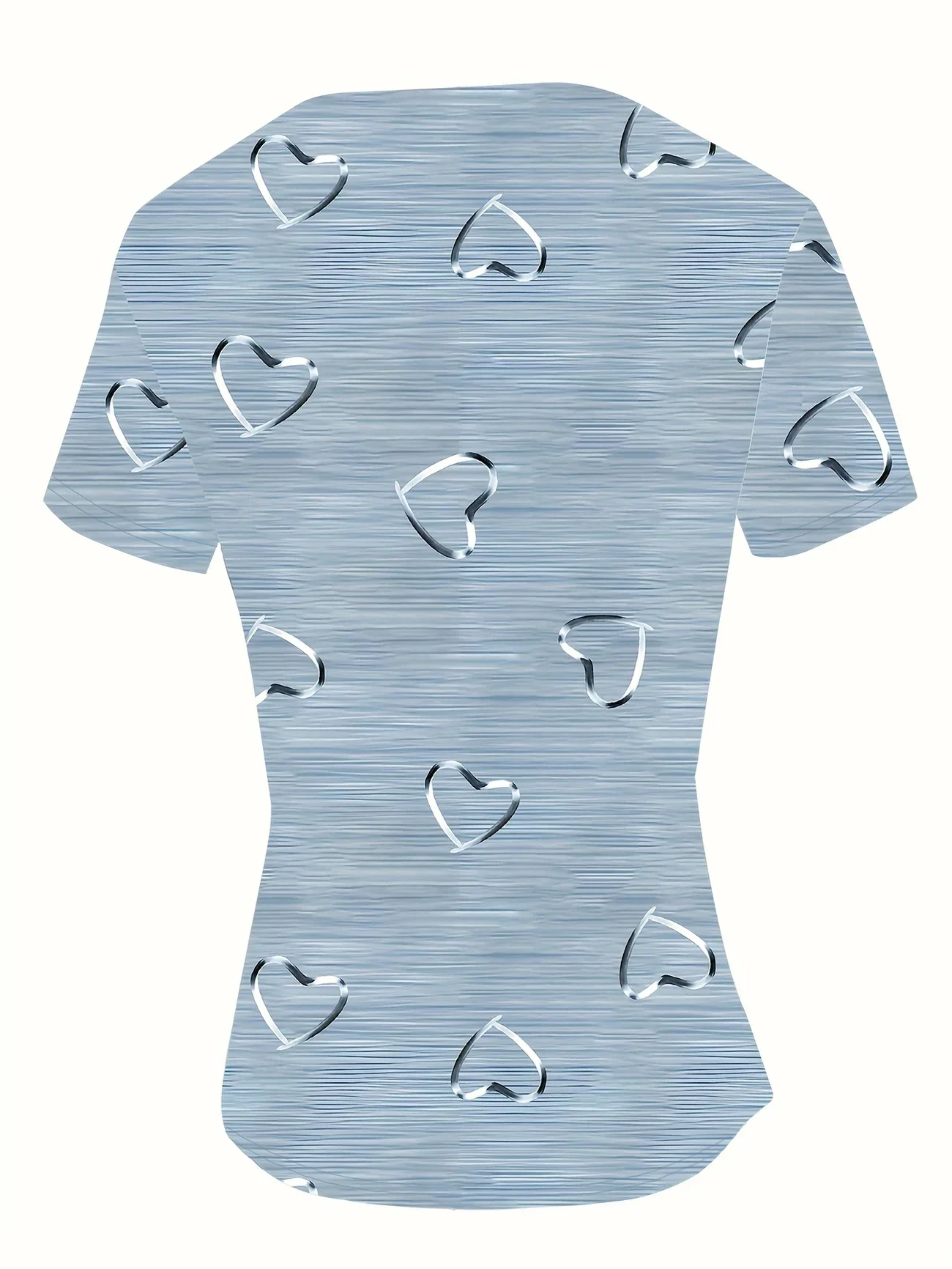 Emlyn - Top Alla Moda Con Scollo a V e Stampa a Cuori - Image 10