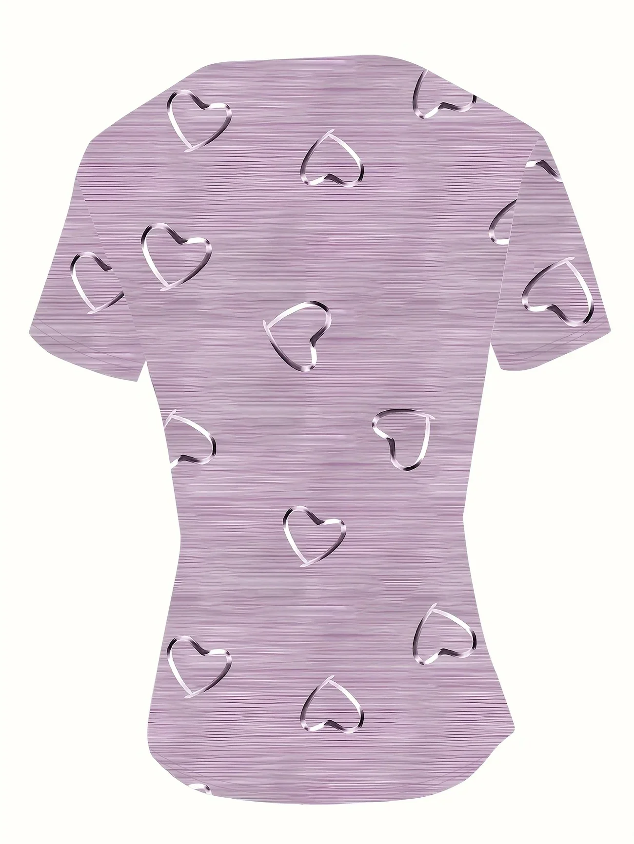 Emlyn - Top Alla Moda Con Scollo a V e Stampa a Cuori - Image 12