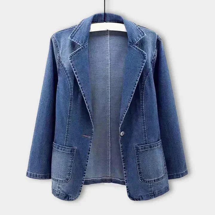 Enara - Giacca In Denim Fluido Con Tasche