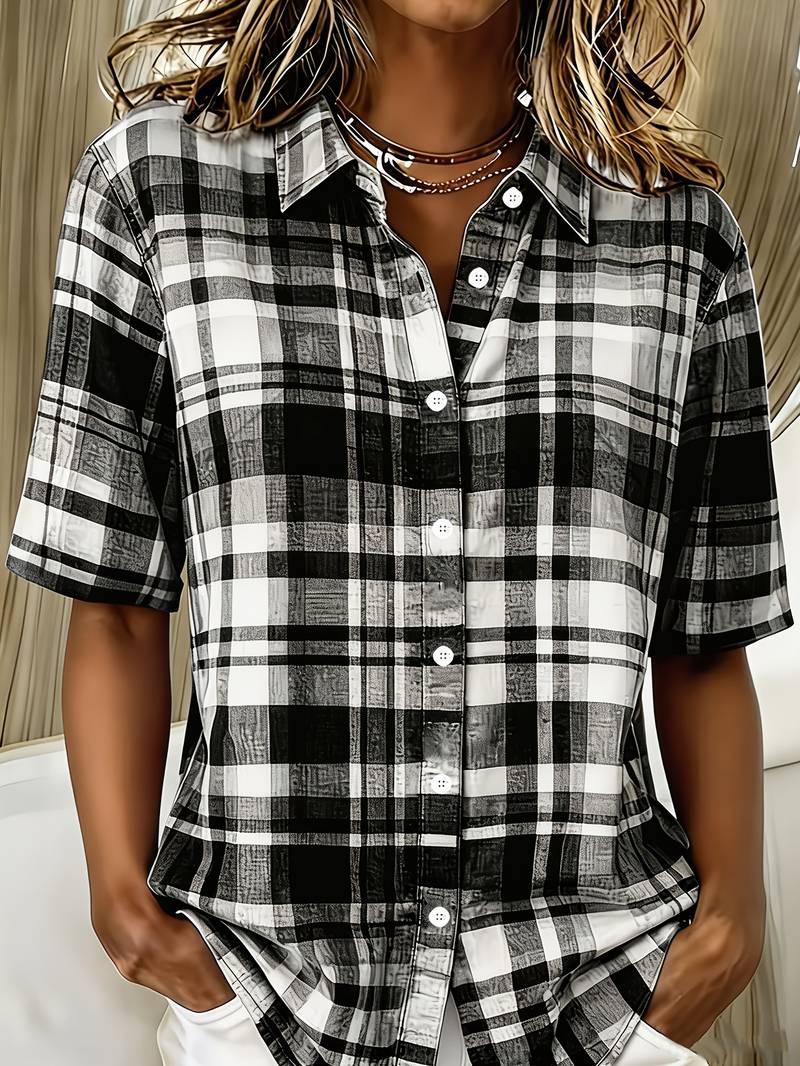 Endrita - Camicia Casual a Maniche Corte Con Bottoni - Image 3