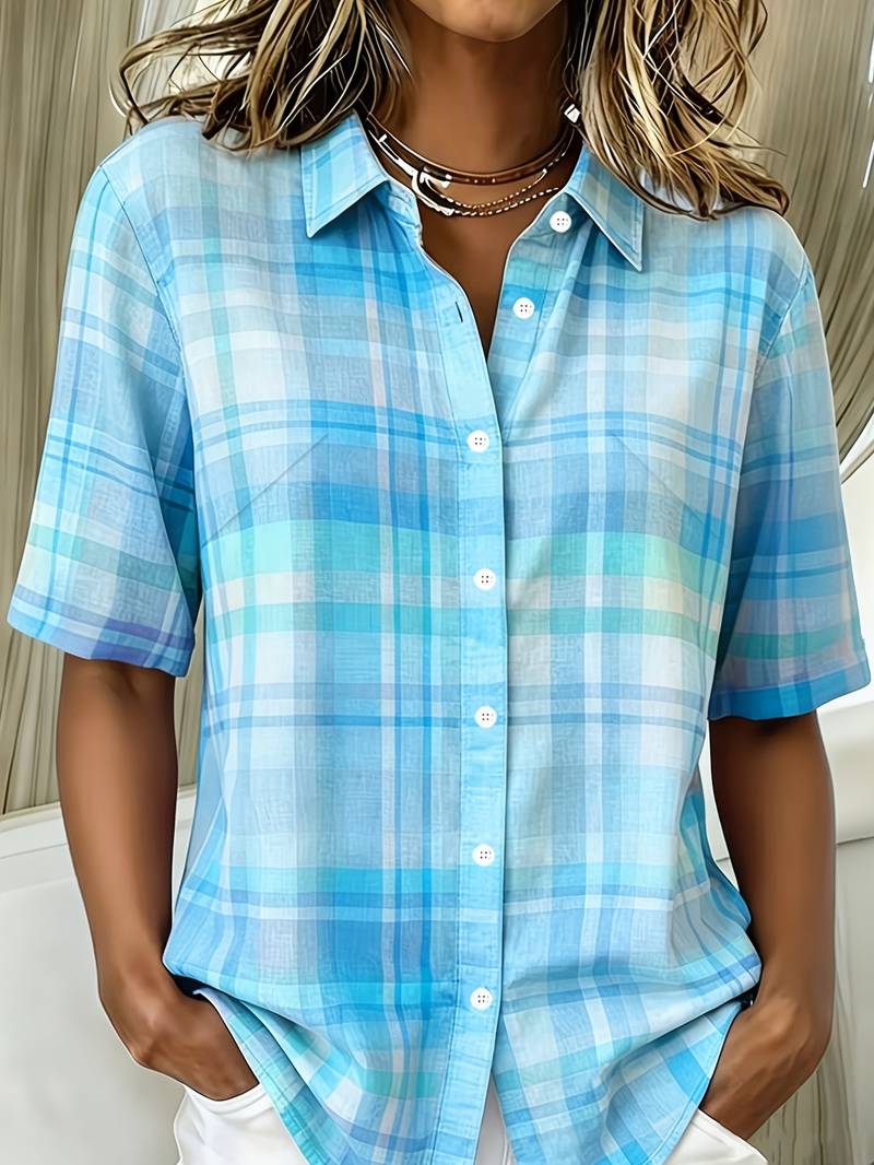 Endrita - Camicia Casual a Maniche Corte Con Bottoni - Image 5