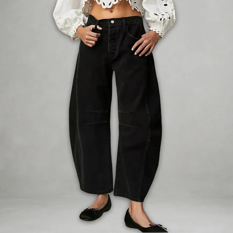 Entela - Jeans Casual Larghi Con Tasche