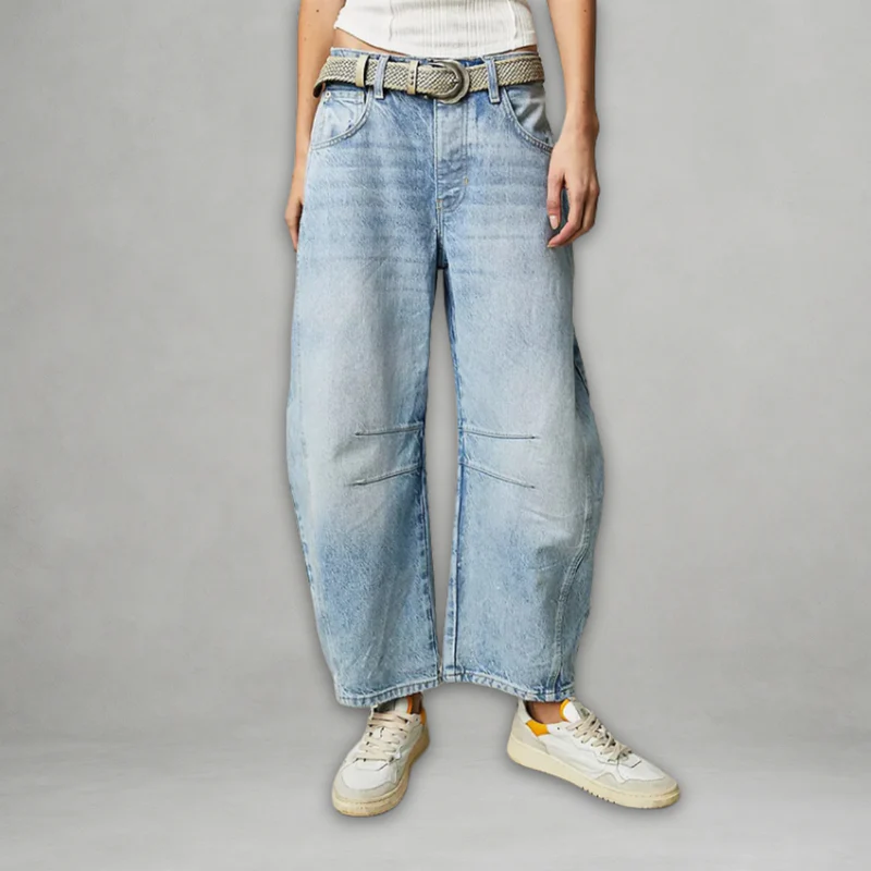 Entela - Jeans Casual Larghi Con Tasche - Image 2