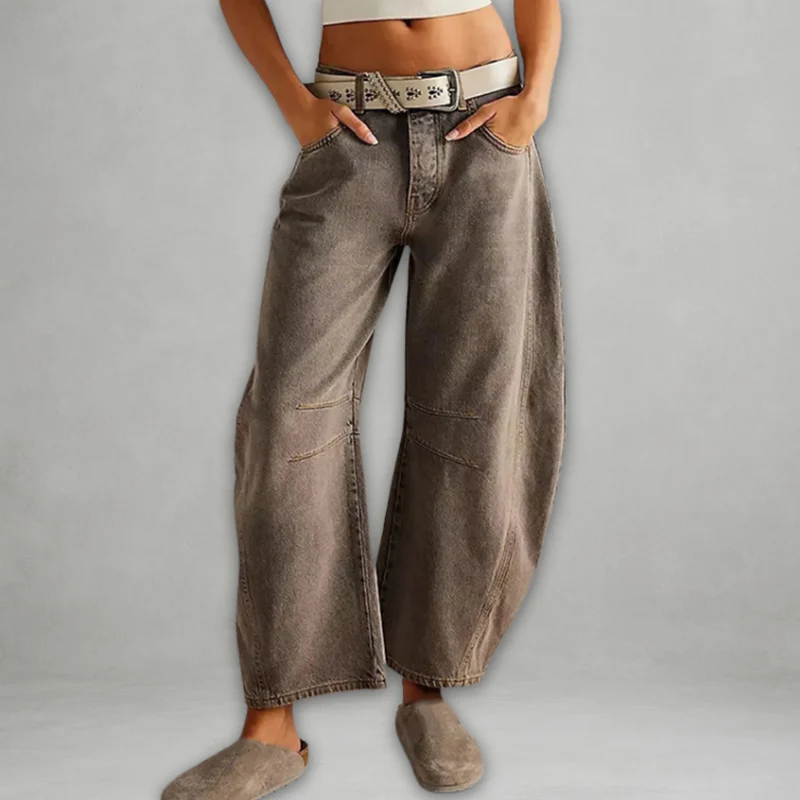 Entela - Jeans Casual Larghi Con Tasche - Image 4