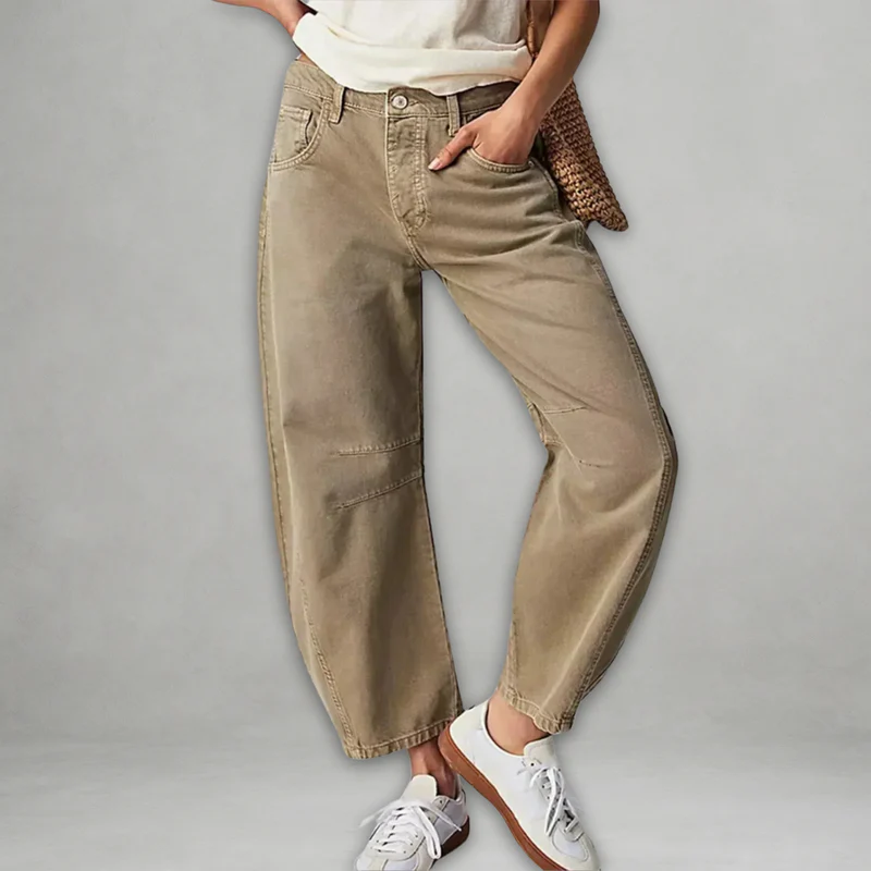 Entela - Jeans Casual Larghi Con Tasche - Image 5