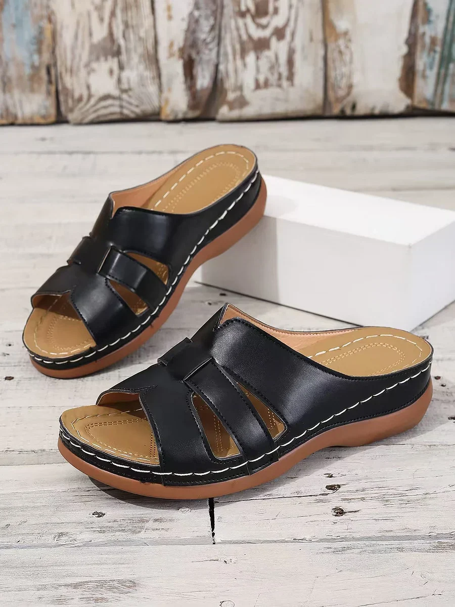 Erlinde - Pantofole Ortopediche in Pelle con Punta Aperta - Image 7