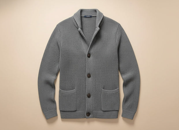 Eskel - Elegante Cardigan In Lana a Maniche Lunghe - Image 3