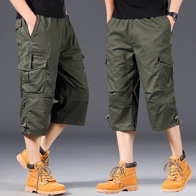 Esman - Pantaloncini Cargo con Elastico in Vita - Image 6
