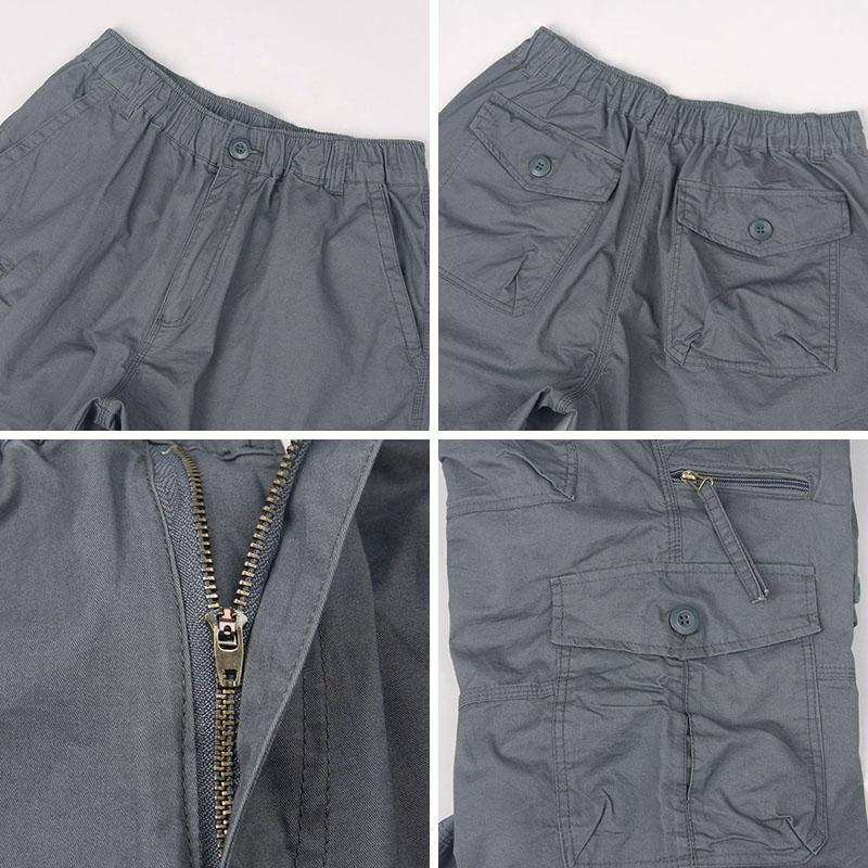 Esman - Pantaloncini Cargo con Elastico in Vita - Image 8