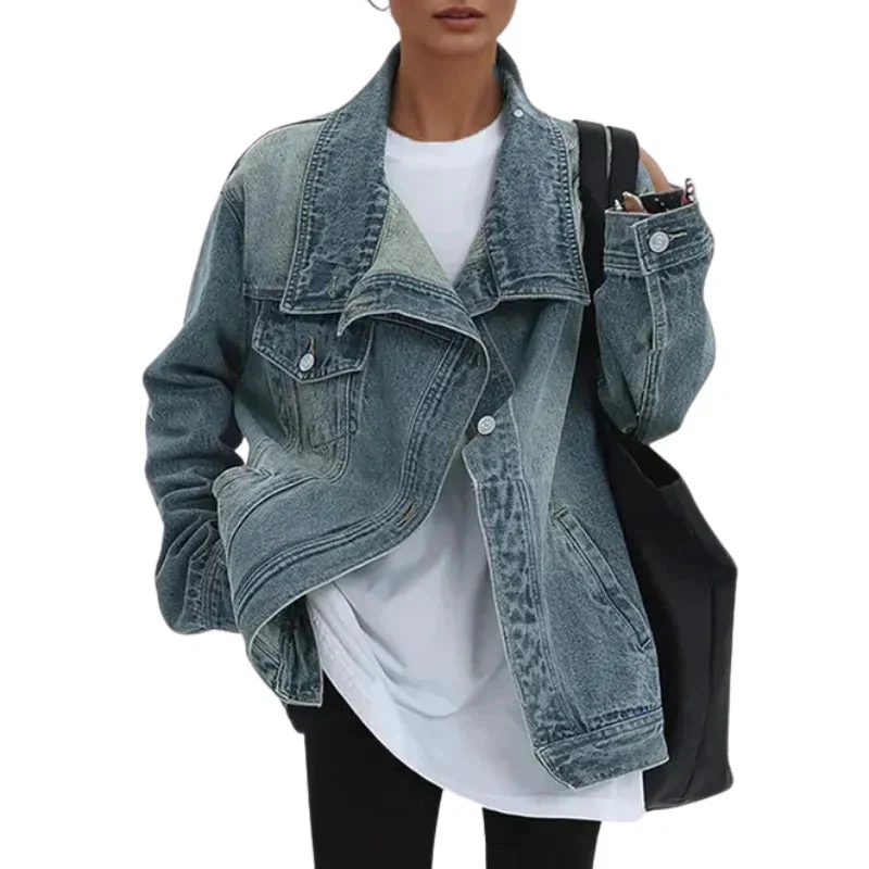 Estera - Giacca In Denim Asimmetrica - Image 3
