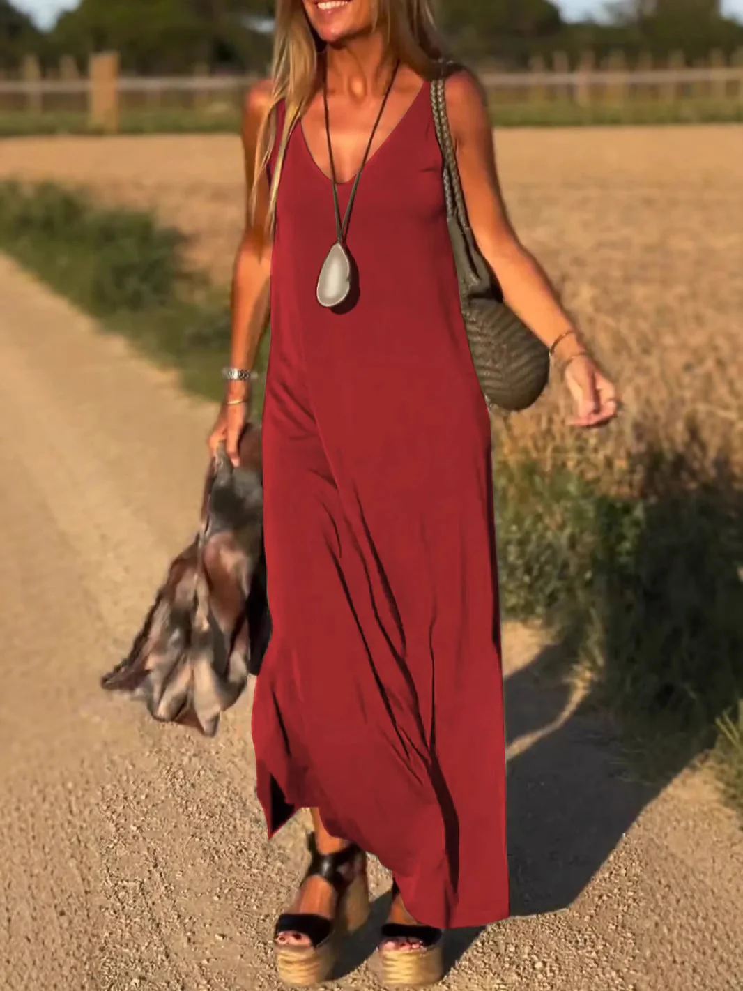 Evelyne - Elegante Abito Lungo Senza Maniche - Image 6