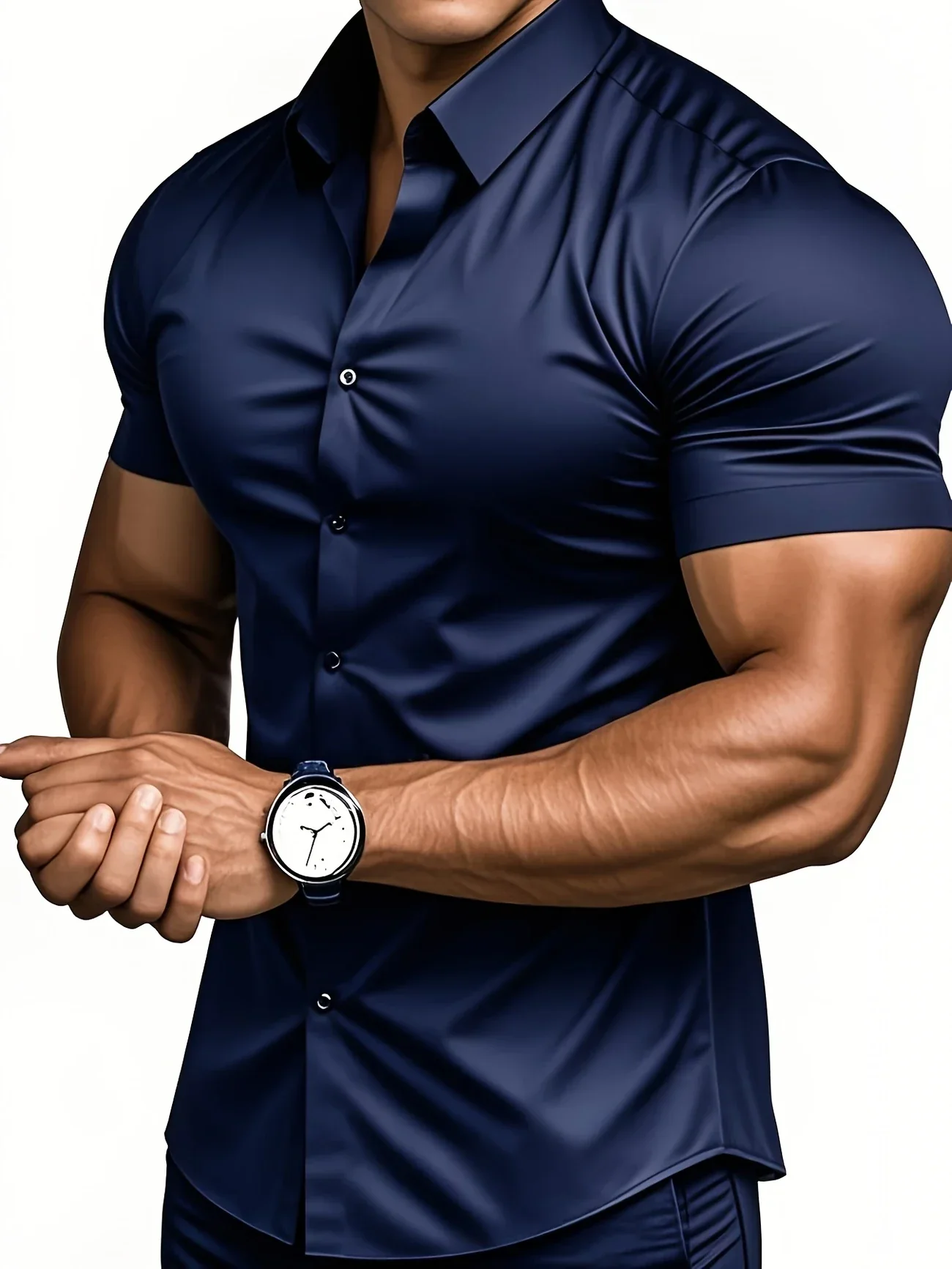 Ezra - Elegante Camicia Vestibilità Aderente Con Bottoni - Image 4