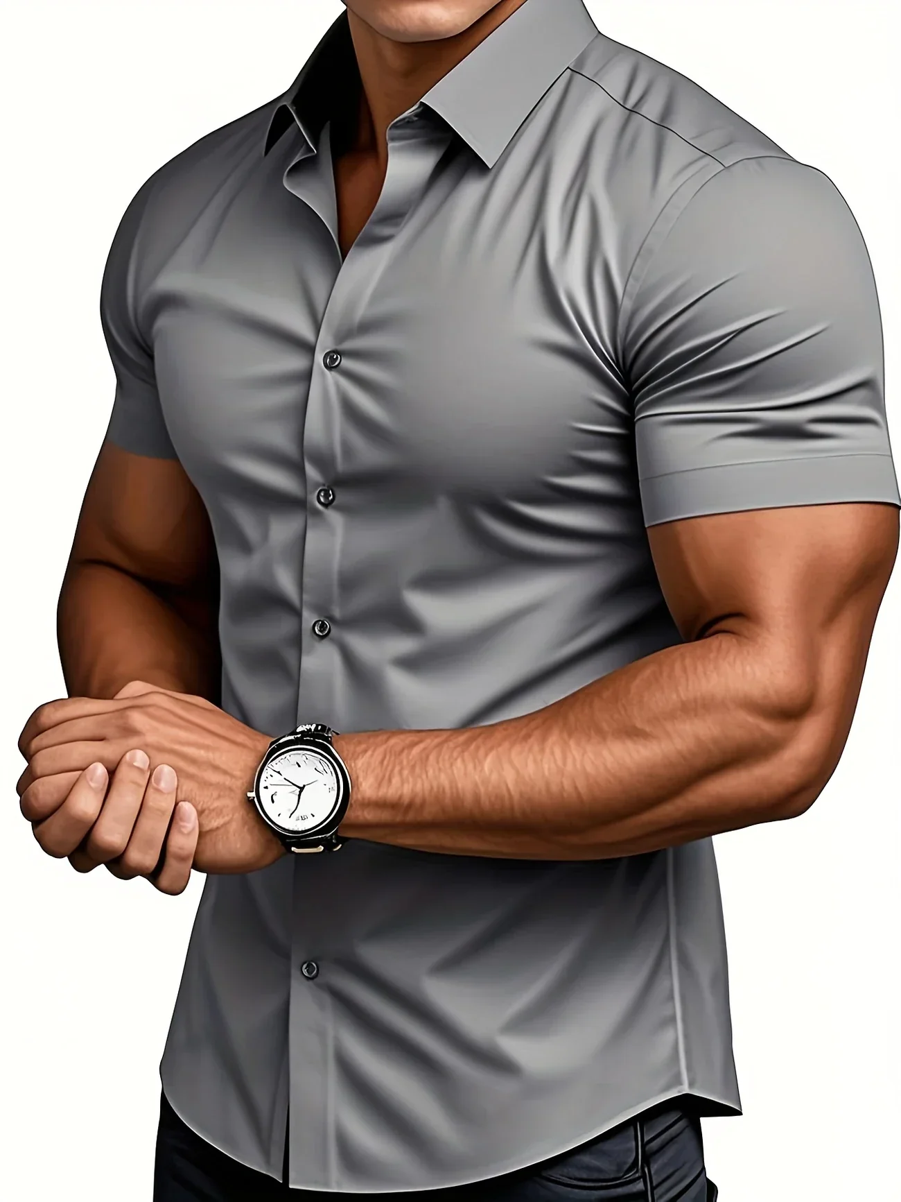Ezra - Elegante Camicia Vestibilità Aderente Con Bottoni - Image 5