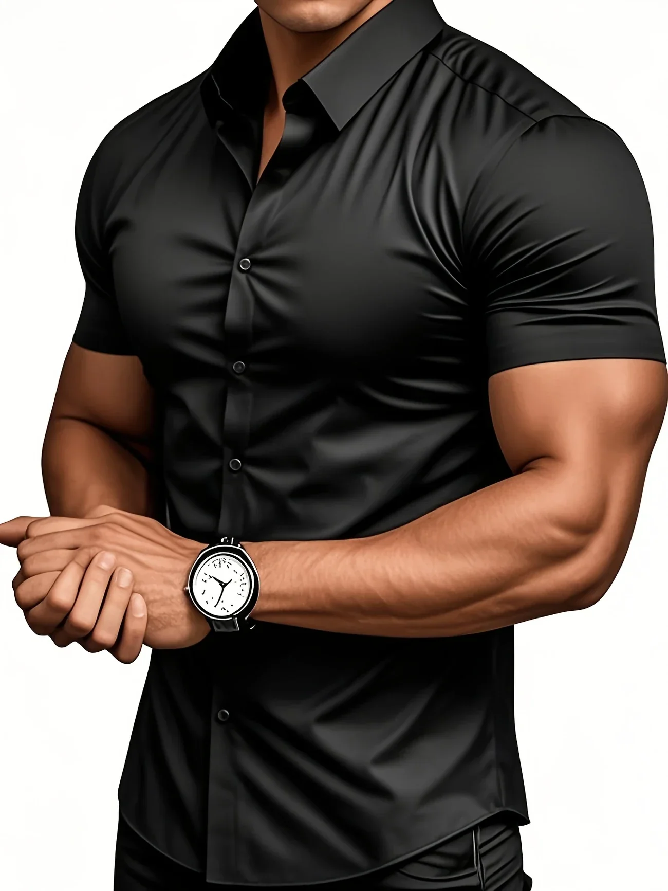 Ezra - Elegante Camicia Vestibilità Aderente Con Bottoni - Image 6