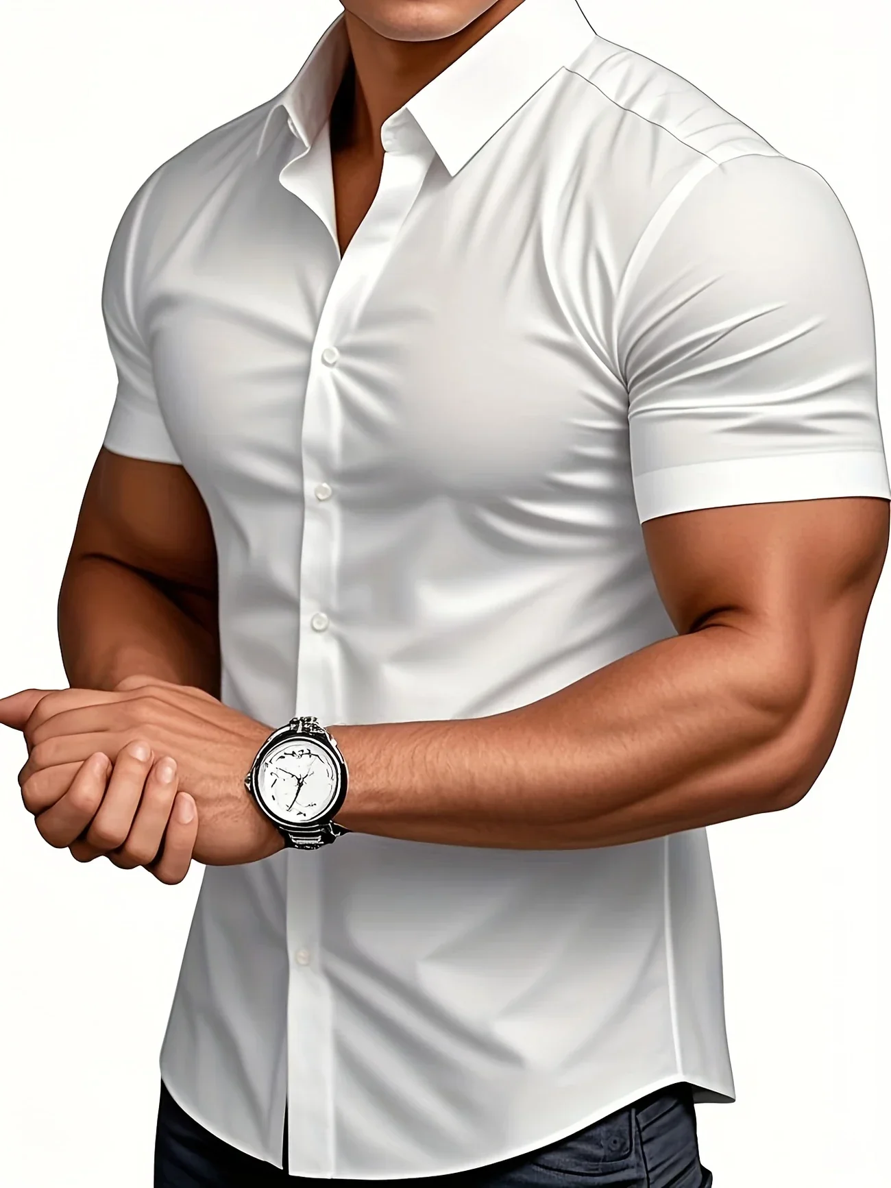 Ezra - Elegante Camicia Vestibilità Aderente Con Bottoni - Image 7