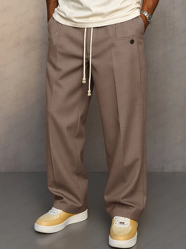 Fabien - Elegante Allentato Dritto Pantaloni - Image 5