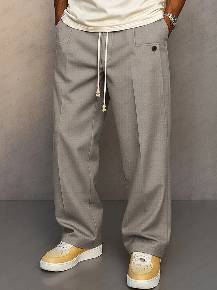 Fabien - Elegante Allentato Dritto Pantaloni - Image 6