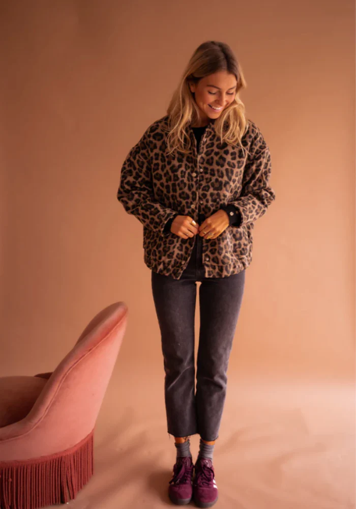 Fairuza - Giacca Leopardata Con Bottoni - Image 4