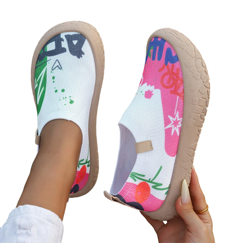 Farhia - Scarpe Slip-on Casual Con Stampa Artistica