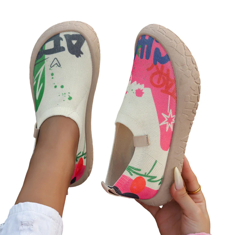 Farhia - Scarpe Slip-on Casual Con Stampa Artistica - Image 2