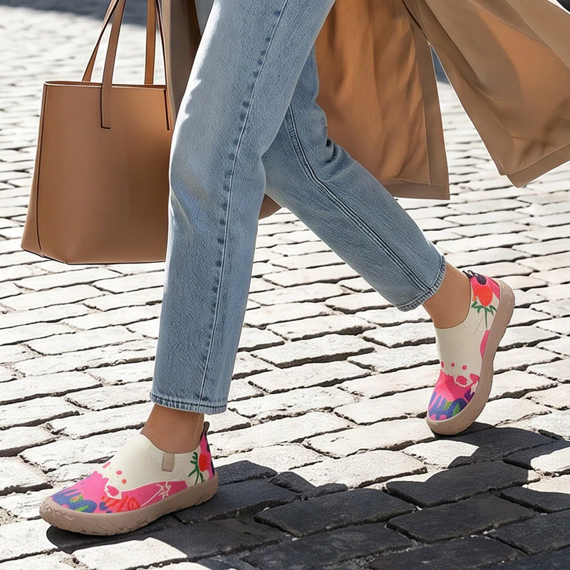 Farhia - Scarpe Slip-on Casual Con Stampa Artistica - Image 5