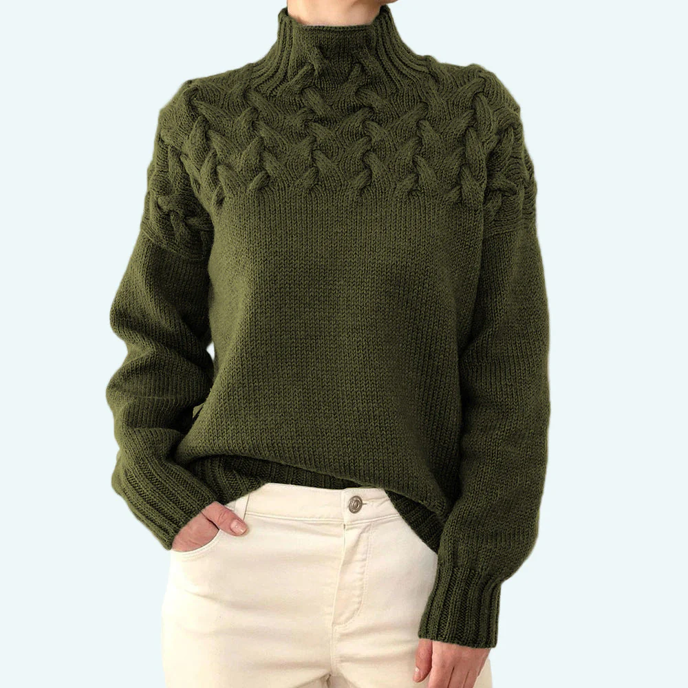 Farrah - Elegante Maglione a Collo Alto Lavorato a Maglia - Image 2
