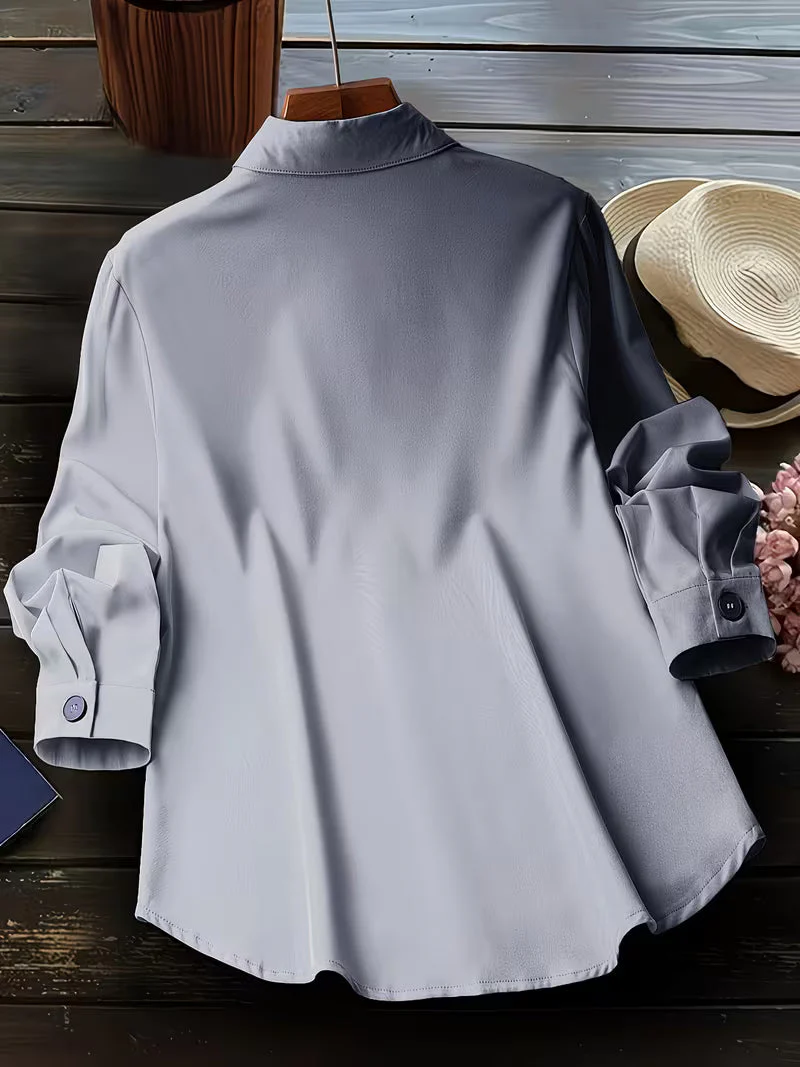 Fausta - Camicia Monopetto a Maniche Lunghe - Image 9