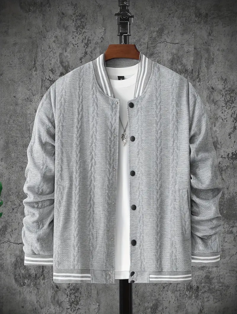 Felips - Giacca Baseball Jacquard Con Strisce Decorative - Image 2