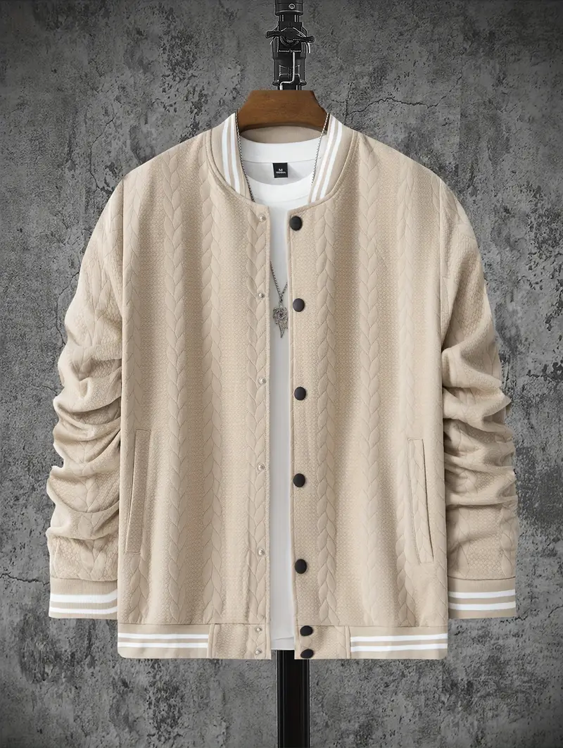 Felips - Giacca Baseball Jacquard Con Strisce Decorative - Image 4