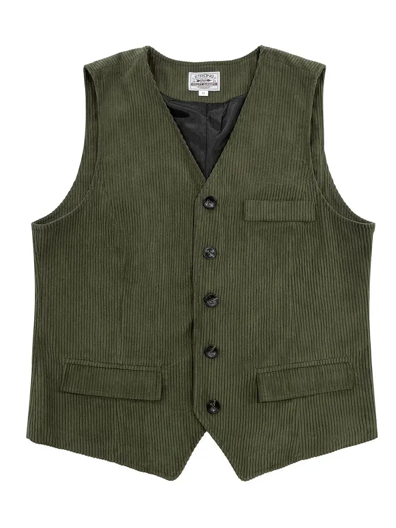 Fergus - Elegante Gilet In Velluto a Coste - Image 2