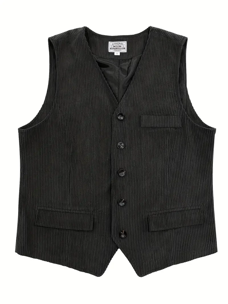 Fergus - Elegante Gilet In Velluto a Coste - Image 3