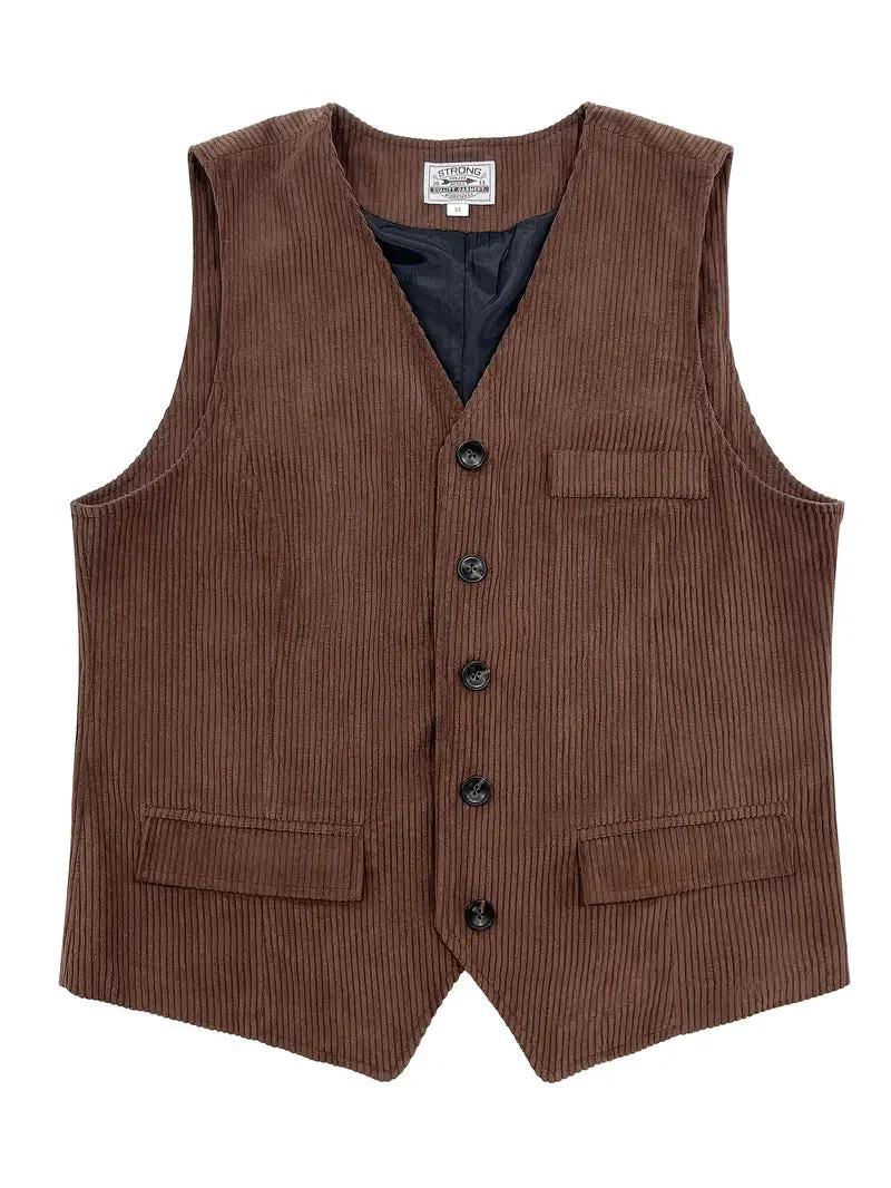 Fergus - Elegante Gilet In Velluto a Coste - Image 4