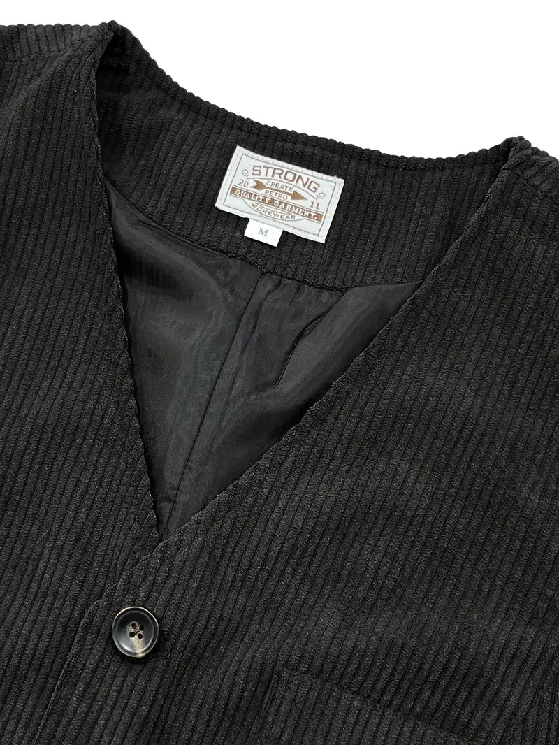 Fergus - Elegante Gilet In Velluto a Coste - Image 5