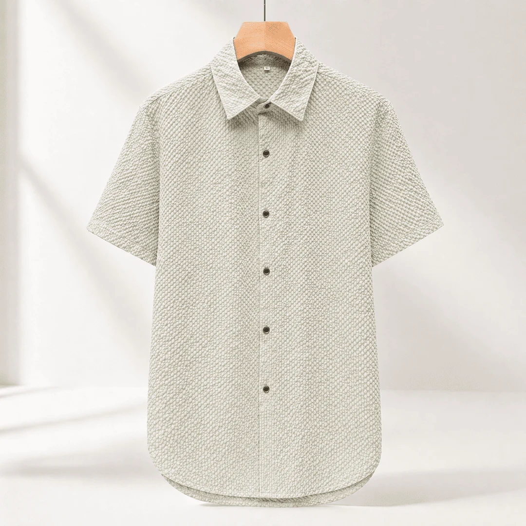 Filipe - Camicia a Maniche Corte Con Trama in Rilievo - Image 2