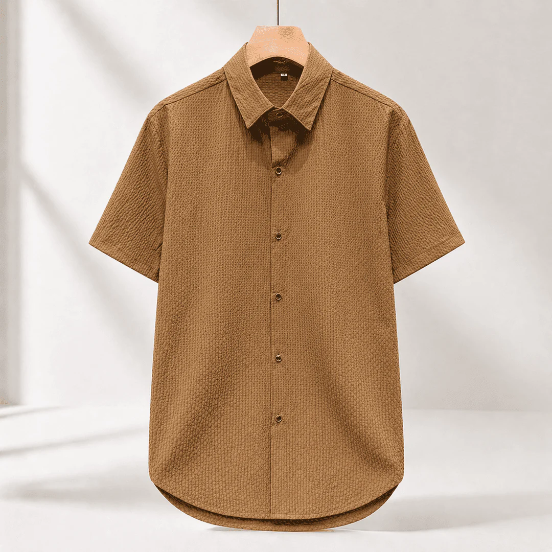 Filipe - Camicia a Maniche Corte Con Trama in Rilievo - Image 5