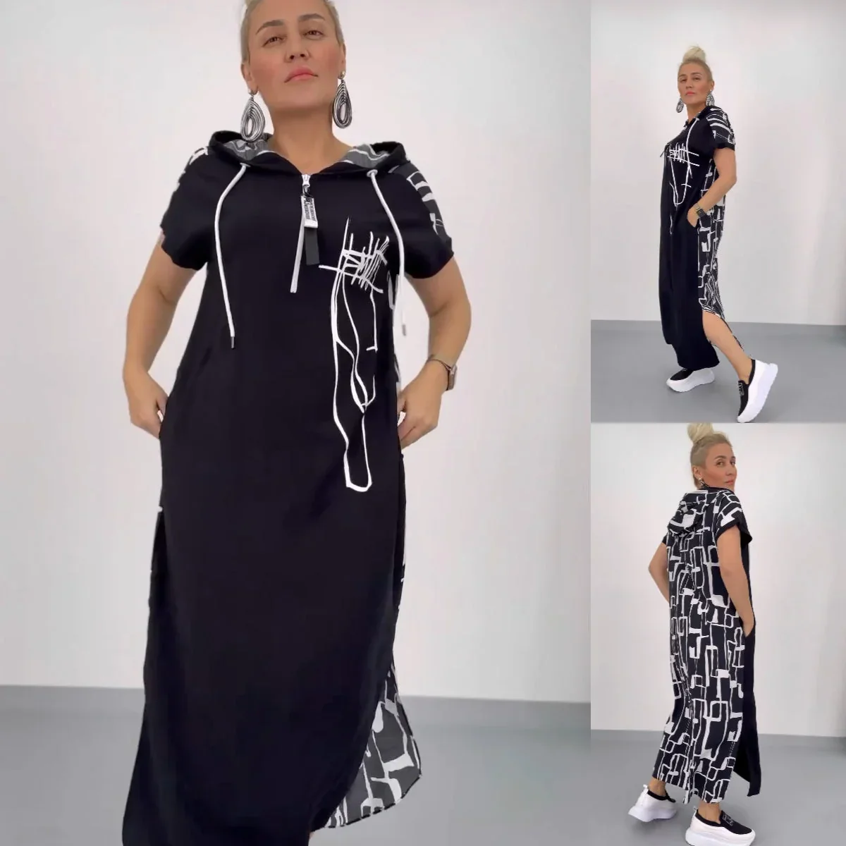Filiz - Abito Lungo Ed Elegante Con Cappuccio