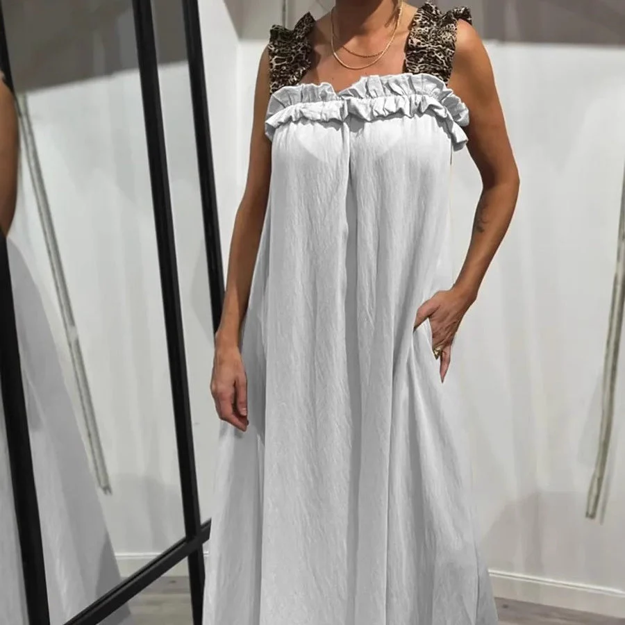 Fiola - Maxi Abito Casual Senza Maniche con Tasche - Image 3