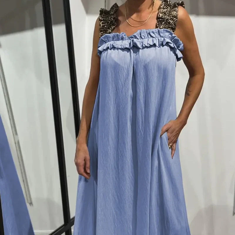 Fiola - Maxi Abito Casual Senza Maniche con Tasche - Image 4