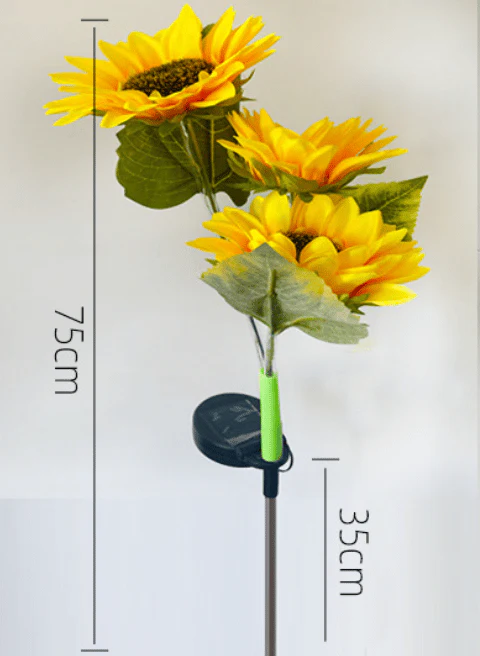 FloralGlow - Solare LED Girasole Giardino Luci - Image 7