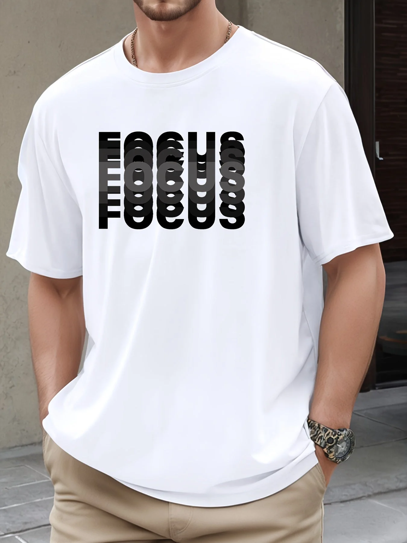 Focus – T-Camicia Elegante Con Progettazione Effetto - Image 3