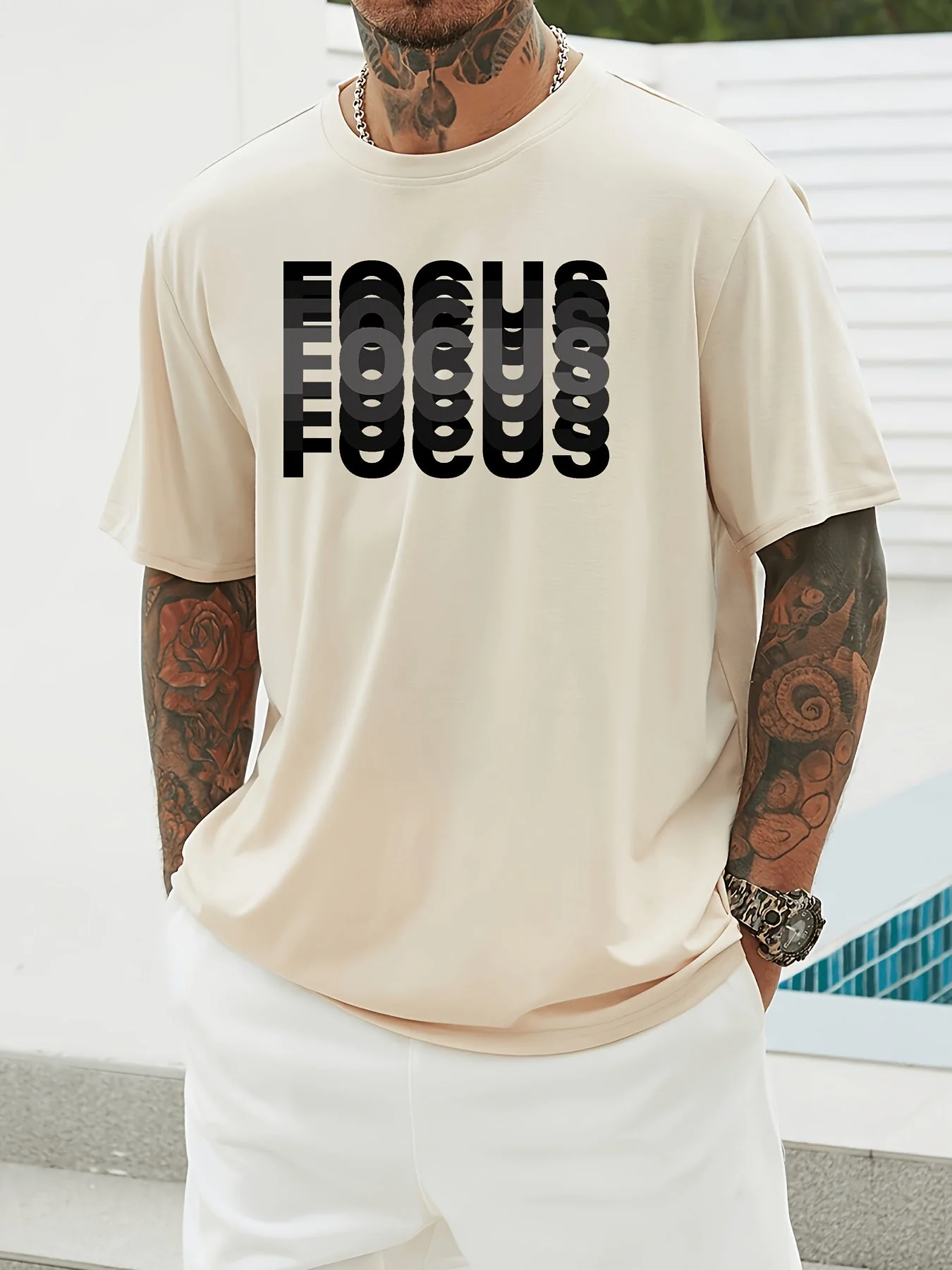 Focus – T-Camicia Elegante Con Progettazione Effetto - Image 4