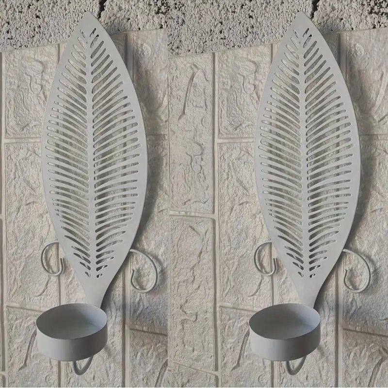 FoliGlow - Set Di Portacandele Con Disegno a Foglia - Image 2